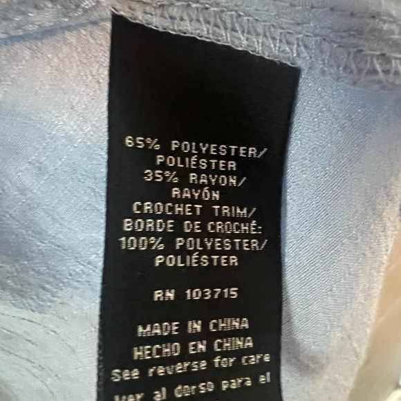 Zac & Rachel Blue Crochet Detail Blouse - Picture 6 of 9